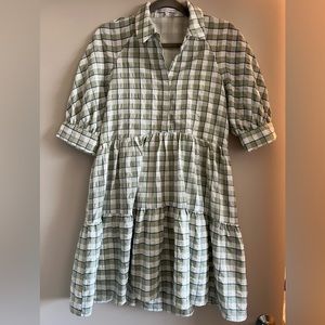 English factory gingham dress. Size small